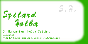 szilard holba business card